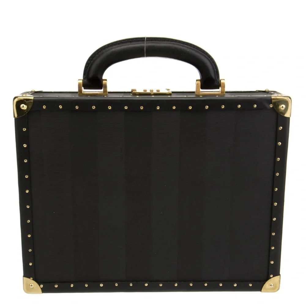 Fendi vintage unisex FF Pequin logo monogram trunk briefcase bag